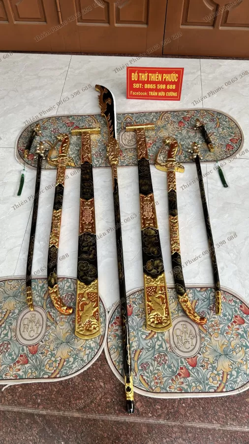 Bộ Binh Khí/Pháp Khí Hầu Màu Đen – Kích thước đặt riêng – mã DT-028