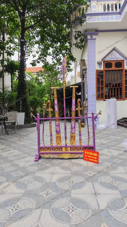 Bộ Pháp Khí/Bộ Binh Khí Hầu Màu Vàng/Giả Cổ/Hồng – ảnh 2 – mã DT-030-01