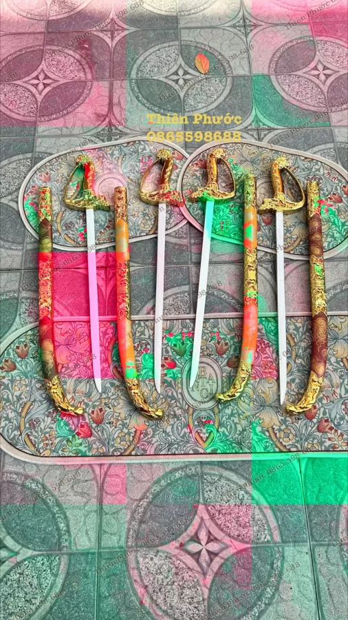 Bộ Pháp Khí/Bộ Binh Khí Màu Vàng – ảnh 7 – mã DT-029-08
