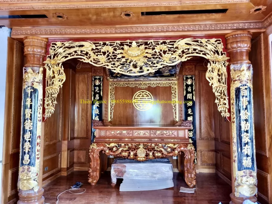 Sập thờ, Sập thờ nhị cấp, Sập thờ tam cấp, Ban chùa, Ban Điện – ảnh 27 – mã DT-004-40