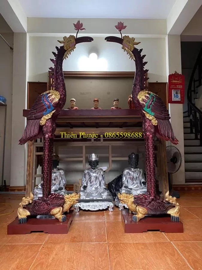 Tượng Hạc Gỗ Thờ – ảnh 9 – mã DT-014-03