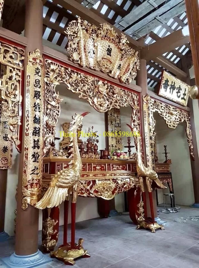 Tượng Hạc Gỗ Thờ – ảnh 12 – mã DT-014-09