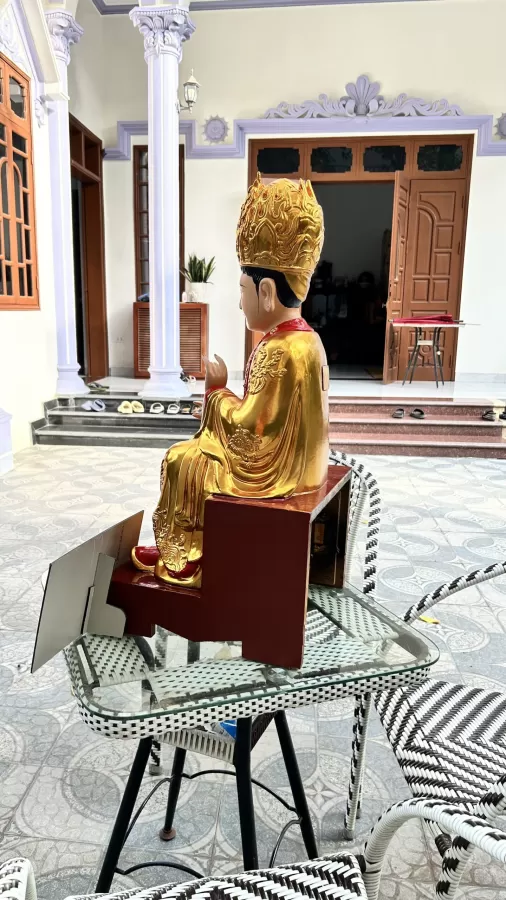 Tượng Mẫu Cửu Trùng Thiên Gỗ Mít Ta Sơn Son Thếp Vàng – ảnh 7 – mã TTP-094-07