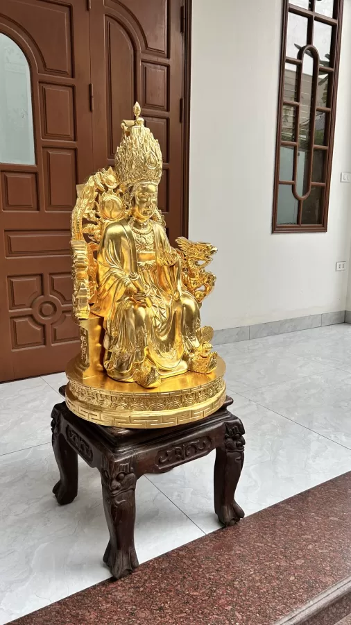 Tượng Mẫu Cửu Trùng Thiên Thếp Vàng 9999 – ảnh 9 – mã TTP-089-09