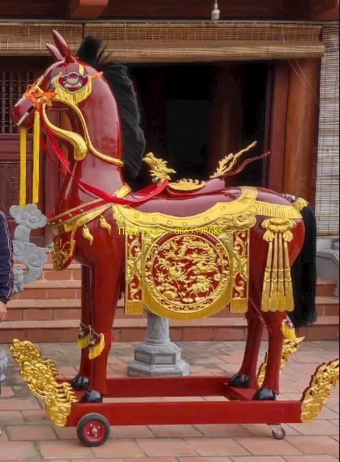 Tượng Ngựa Gỗ Thờ – ảnh 11 – mã TP-028-11