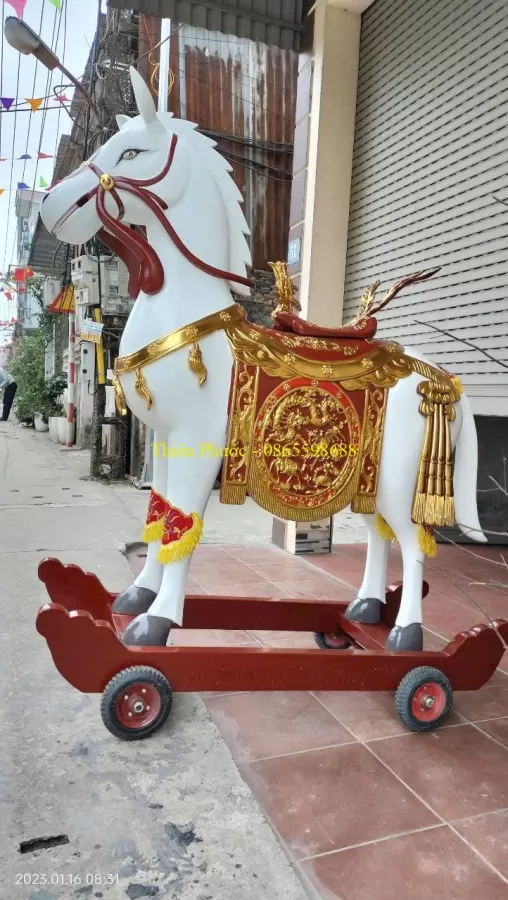 Tượng Ngựa Gỗ Thờ – ảnh 15 – mã TP-028-15