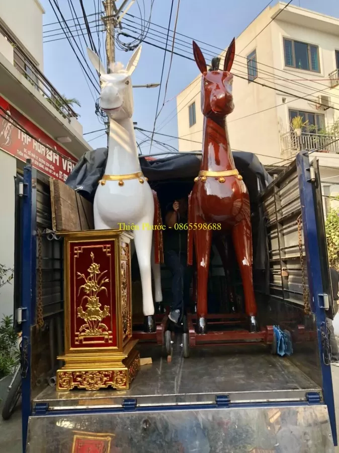 Tượng Ngựa Gỗ Thờ – ảnh 19 – mã TP-028-19