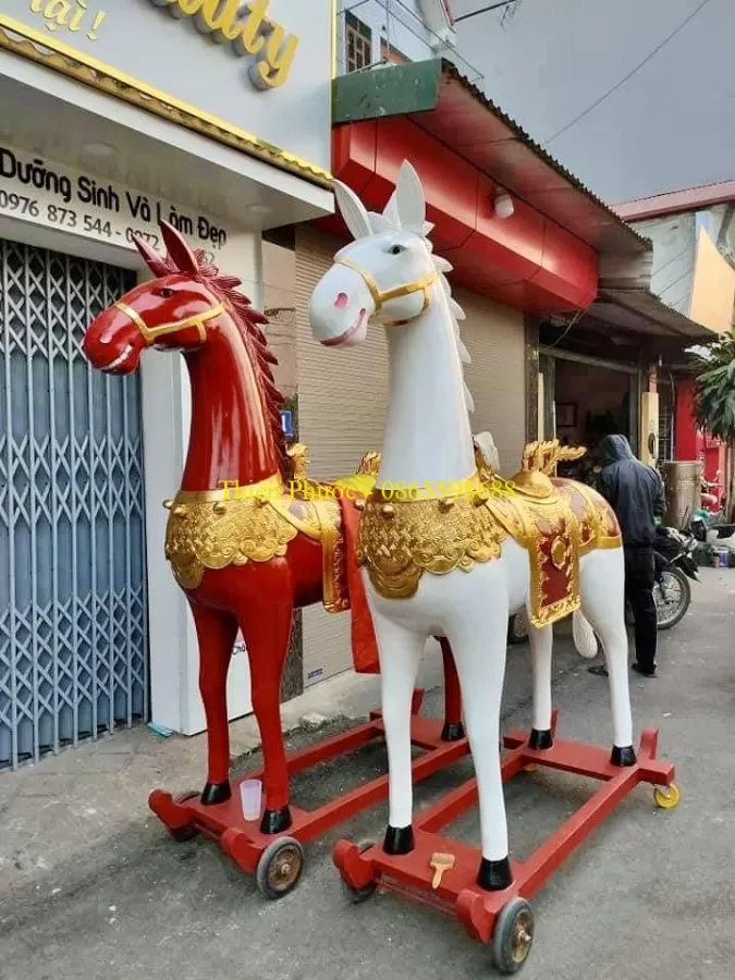 Tượng Ngựa Gỗ Thờ – ảnh 20 – mã TP-028-20