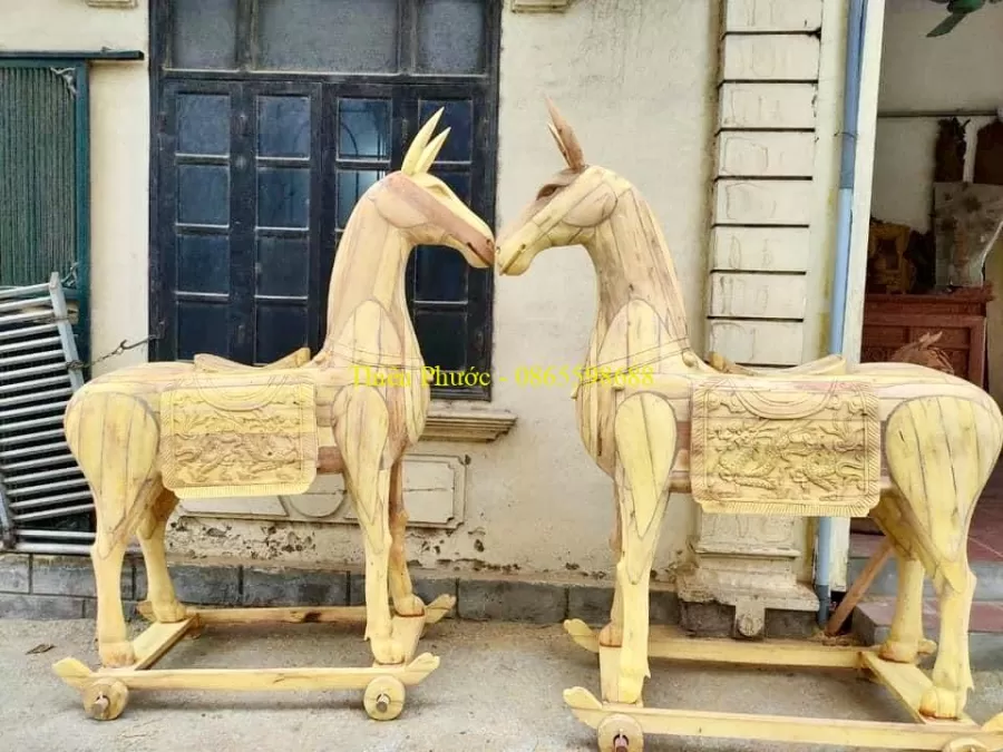 Tượng Ngựa Gỗ Thờ – ảnh 25 – mã TP-028-25
