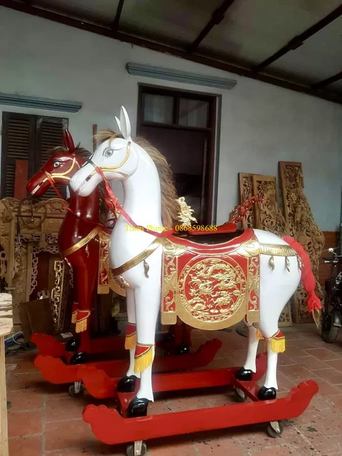 Tượng Ngựa Gỗ Thờ – ảnh 28 – mã TP-028-28