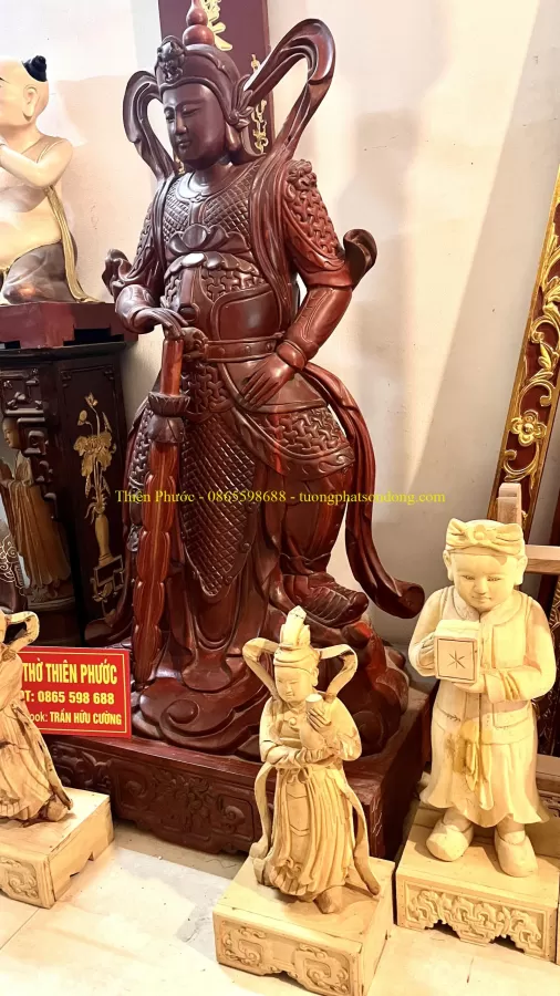 Tượng Vi Đà Hộ Pháp và Tiêu Diện Đại Sĩ – ảnh 6 – mã TP-023-06