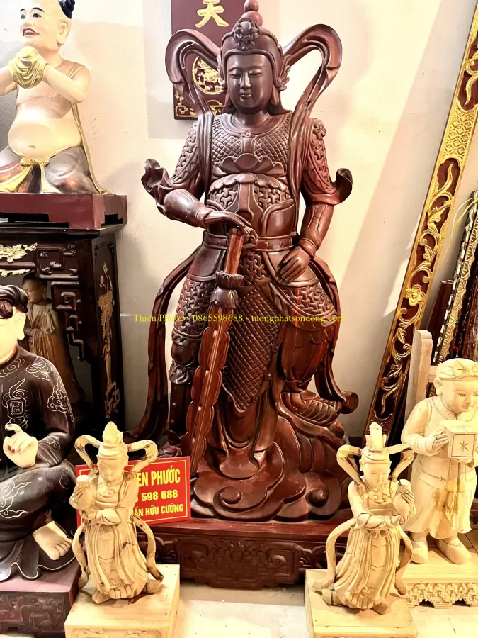 Tượng Vi Đà Hộ Pháp và Tiêu Diện Đại Sĩ – ảnh 8 – mã TP-023-08