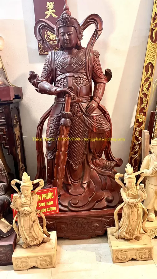 Tượng Vi Đà Hộ Pháp và Tiêu Diện Đại Sĩ – ảnh 12 – mã TP-023-12