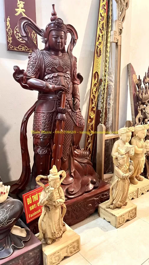 Tượng Vi Đà Hộ Pháp và Tiêu Diện Đại Sĩ – ảnh 15 – mã TP-023-15